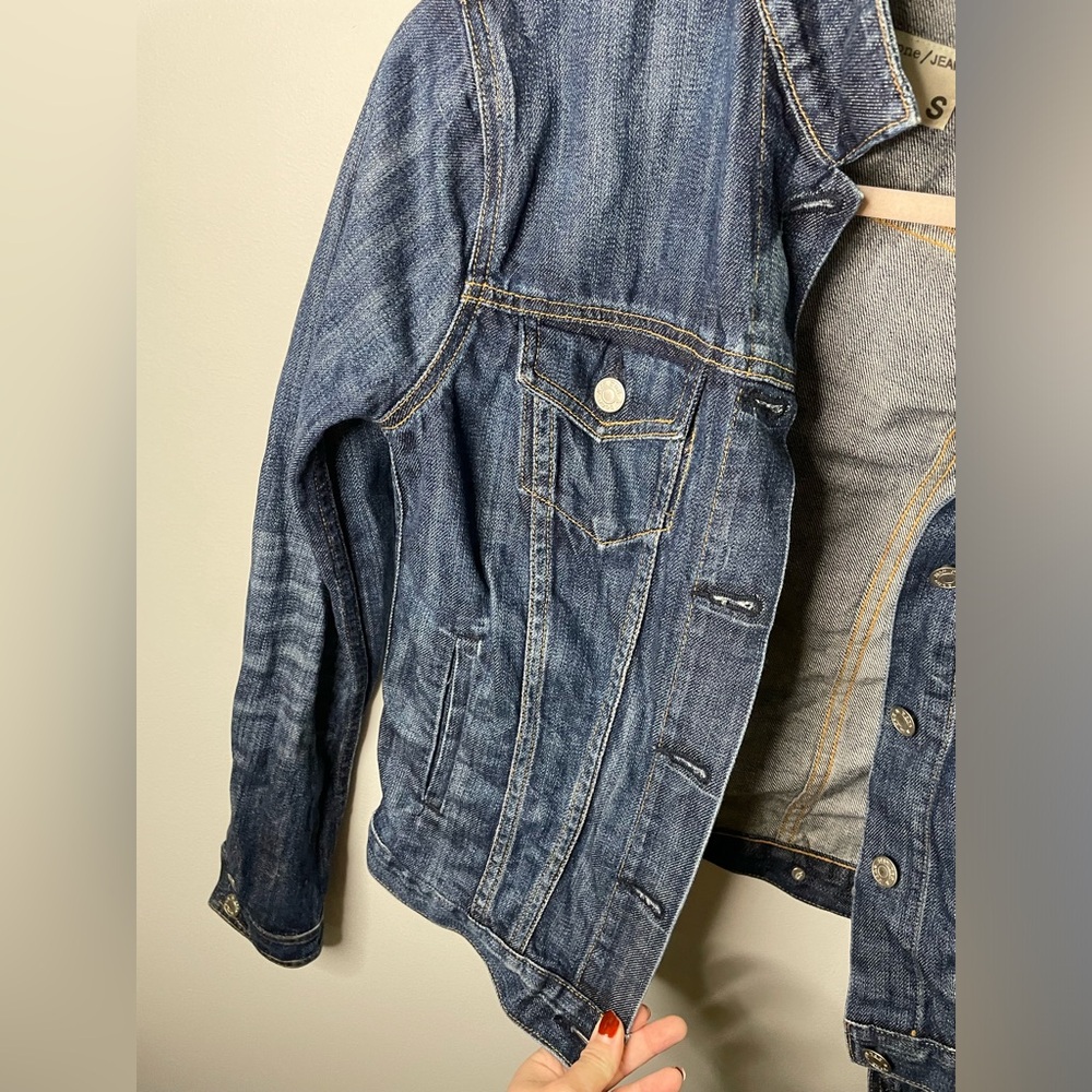 Rag & Bone Jean x Revolve The Jean Jacket Denim Indigo Wash Fall Cuffed - Picture 4 of 9